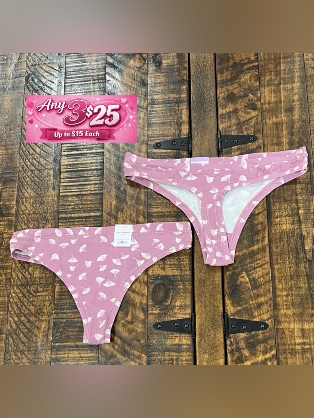 Auden Cotton Pink Thong